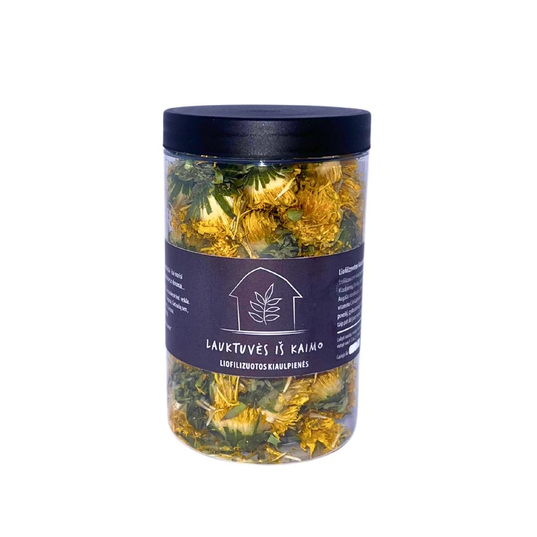 Džiovintos šaltyje kiaulpienės