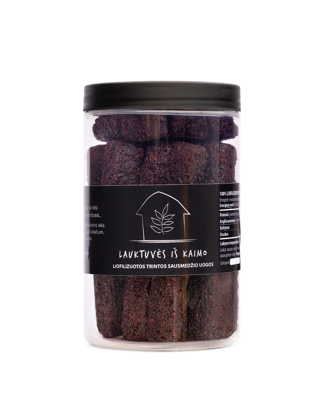 Šaltyje džiovintos trintos sausmedžio uogos