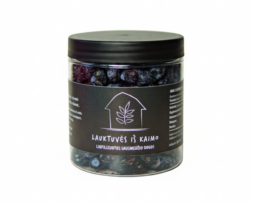 Šaltyje džiovintos sausmedžio uogos