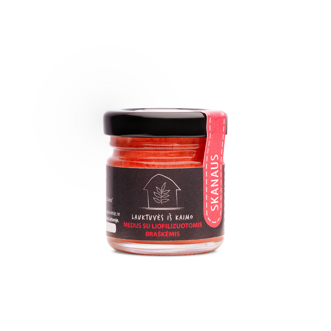 Medus su šaltyje džiovintomis braškėmis