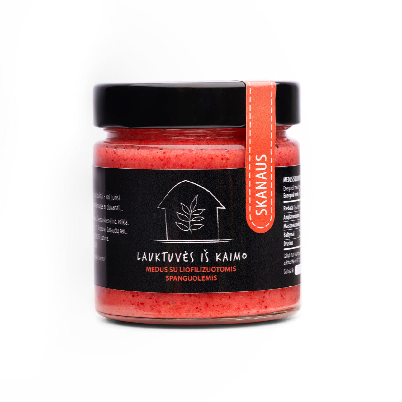 Medus su šaltyje džiovintomis spanguolėmis