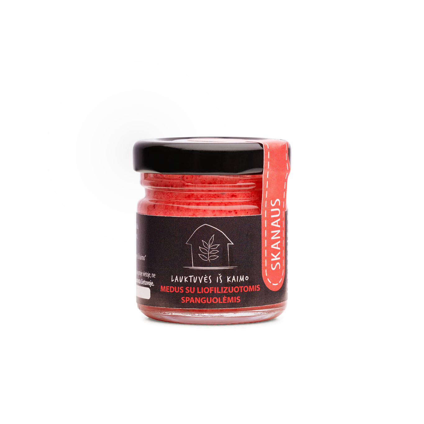 Medus su šaltyje džiovintomis spanguolėmis