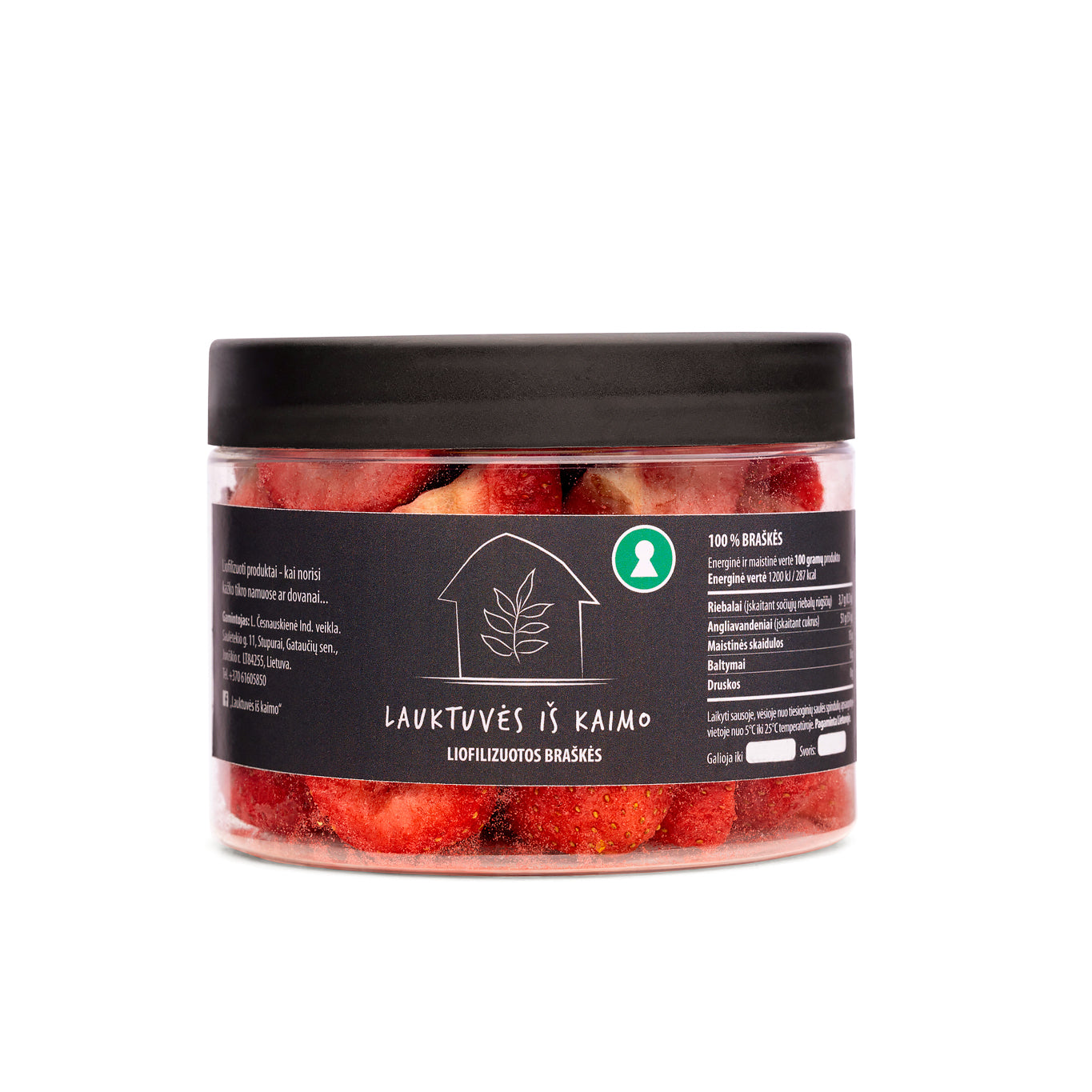 Šaltyje džiovintos braškės